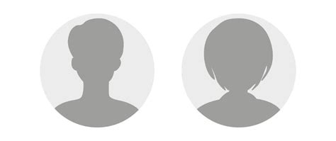 Vektorflat-Illustration in Graustufe Avatar Benutzerprofil Person Icon ...