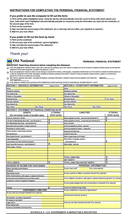 Image result for Personal Financial Statement Format