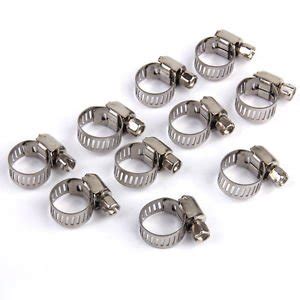 10pcs Fuel Petrol Pipe Clips Stainless Spring Hose Clamps Clips 8-12mm ...