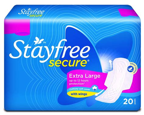 Buy Stayfree Secure Size Xl Sanitary Pads Packet Of 20 Online & Get ...