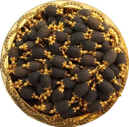 JDS PUJA ARTICLES Astothra Natural 108 Lotus Seed Beads with Brass ...