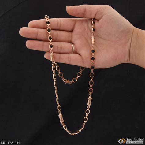 Delicate design gorgeous design rose gold color rudraksha mala for men ...