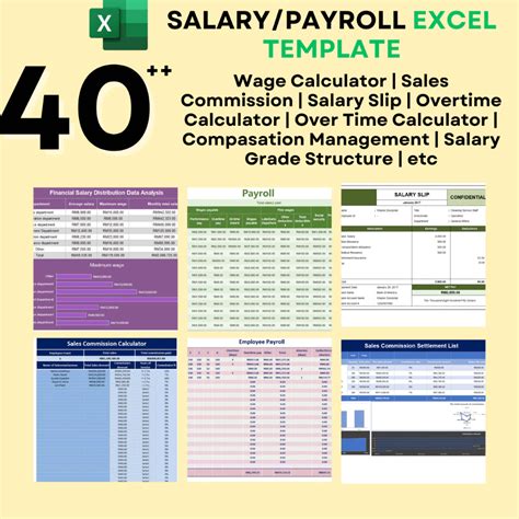 Payslip Template + Overtime + Unpaid Leave Tracker Excel Template Auto Calculation EPF SOCSO ...
