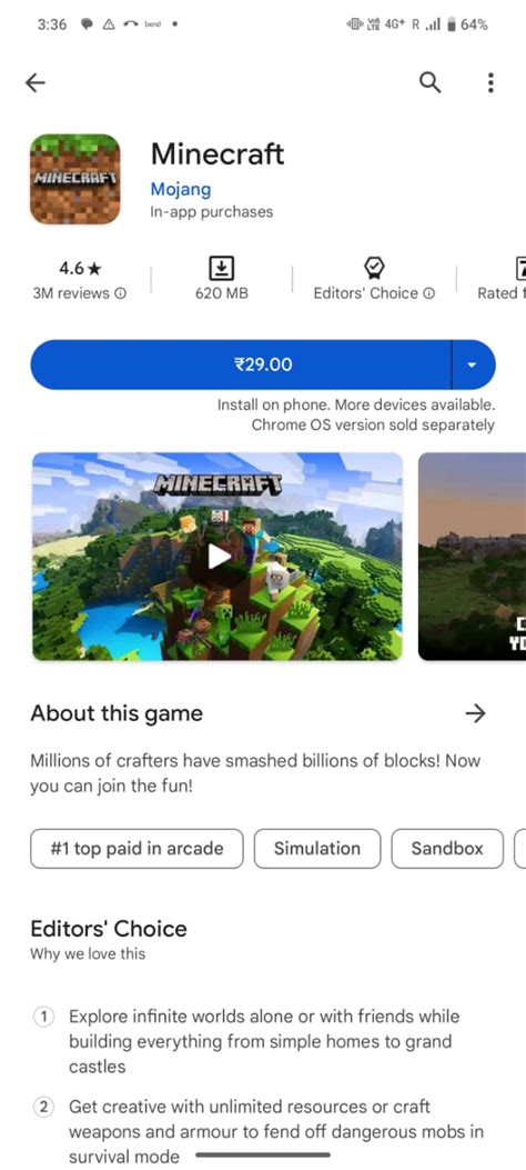 Image result for Minecraft Play Store
