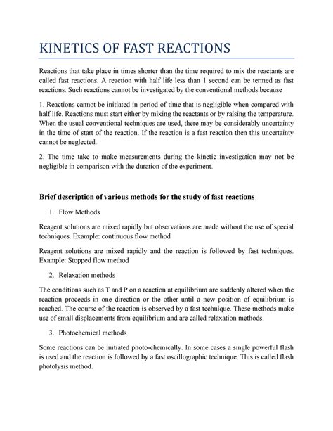 Flow Method Kinetics of Fast Reactions 的图像结果
