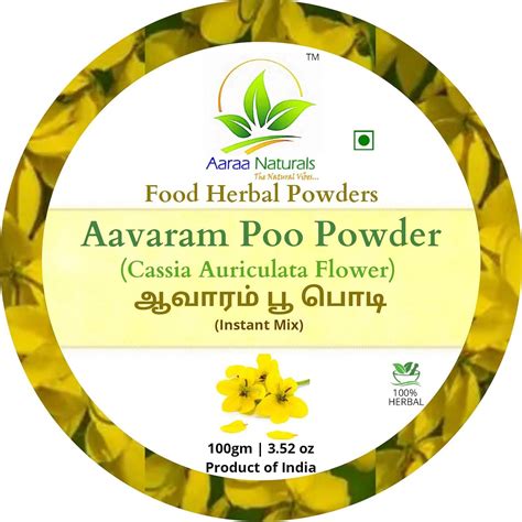 Buy Aaraa Aavaram Poo Powder (Cassia Auriculata - Flower) 100gm Online ...
