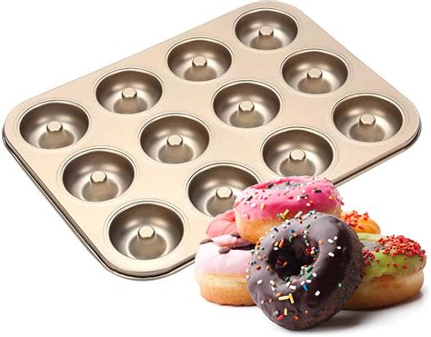 Amazon.com: Good Dee's Nonstick Donut Pan for Baking 12 Cavity - Carbon ...