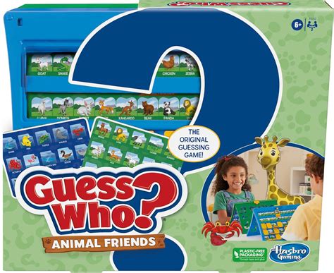 Guess Who? Animal Friends Board Game for Kids Ages 6+, Guess Who? Game ...