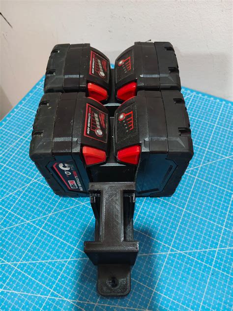 Milwaukee 18V Battery Holder holding Six M18 Batteries of Any Size Digital STL Download - Etsy