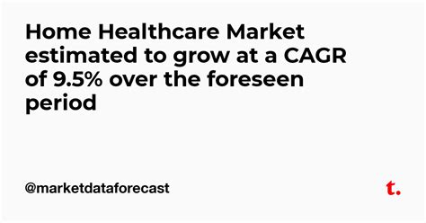 Home Healthcare Market estimated to grow at a CAGR of 9.5% over the ...