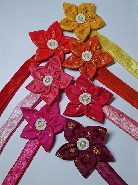 Bright Coloured Sadafuli Flower Stretchable headband for baby girl ...