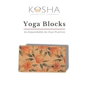 Kosha Yoga Cork Yoga Block/Brick (Tropics) : Amazon.in: Sports, Fitness ...