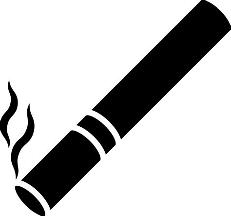 Cigarette icon or symbol in Black and White color. 24292277 Vector Art ...