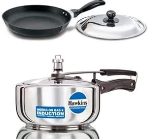 Buy Hawkins Stainless Steel 3 LTR Pressure Cooker & Futura Nonstick ...