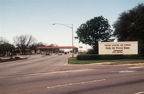 Main gate of the former Kelly Air Force Base prior to closure.