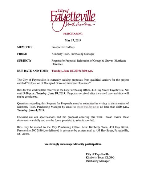 Fillable Online Request for Proposal: Relocation of Occupied Graves ...