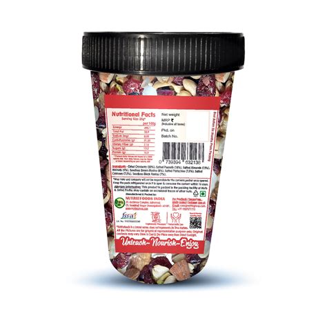 Nutriefoods Nutritious Mind Booster Roasted Snack Trail Mix With Dried