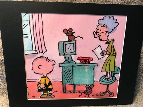 CHARLIE BROWN~SCHOOL TEACHER~PEANUTS~11x14 Mat Print~A MOUSE & A ...