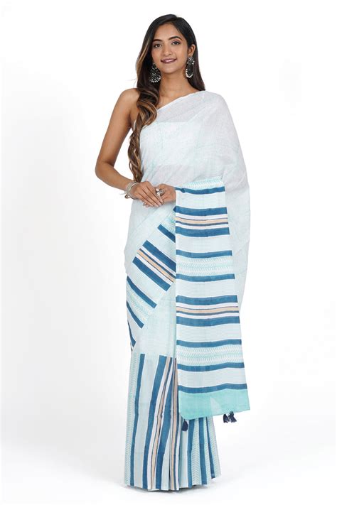 Teejh Jyoti Mulmul Cotton Saree