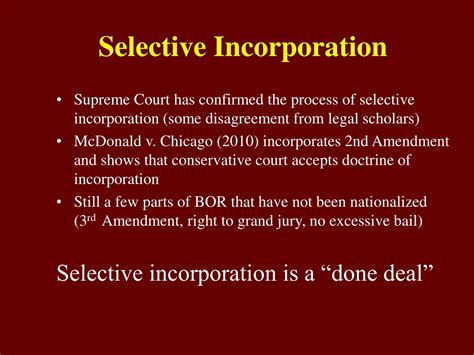 Selective Incorporation Definition