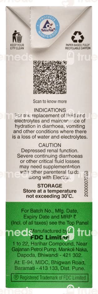 Electral Rtd Orange Tetrapack 200 Ml - Uses, Side Effects, Dosage ...