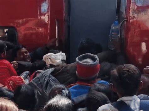 Crowd gathers at railway station for Prayagraj Mahakumbh