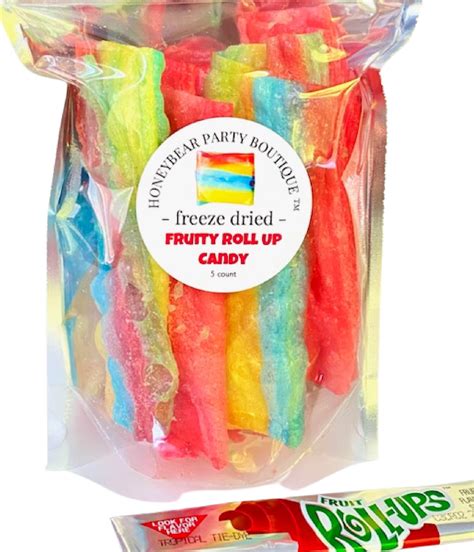 Amazon.com : Freeze Dried Fruit Roll Ups Candy - 5 Full Fruit Rolls - Shipped in a Box ...
