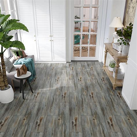 VEELIKE Reclaimed Blue Wood Vinyl Plank Flooring 6''x36'' – Veelike