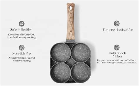 Buy SILENCIO Egg Frying Pan Nonstick Pancake Pans 4-Cups cookware ...