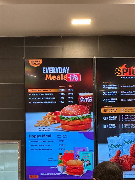 Menu at McDonald's, Navallur, Vivira Mall