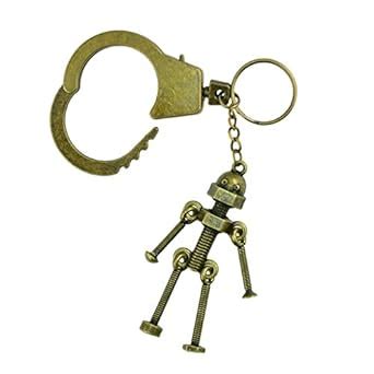 Anbau Novelty New Steampunk Screw Robot Pendant Key Ring Clips Keychain ...