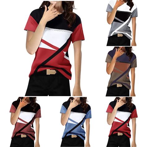 Fesfesfes Purple Shirt Women Plus Fashion Casual Printing Pullover ...