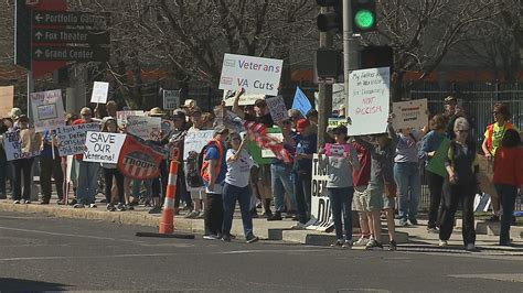 Veterans rally in St. Louis to protest DOGE cuts threatening VA ...