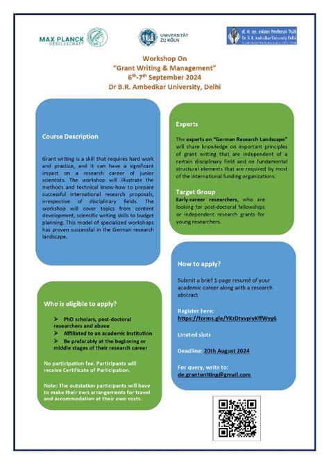 Grant Writing & Management Workshop | Dr. B. R. Ambedkar University Delhi