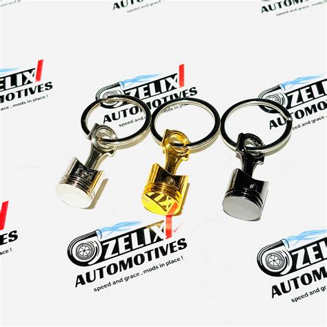 Piston Style Metal Keychain | Moving Engine Design – Zelix Automotives