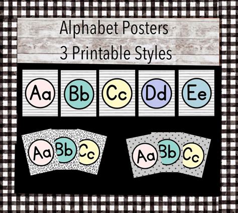 Classroom Alphabet Posters, Elementary Alphabet Posters, Printable Classroom Posters, Preschool ...