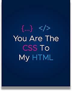 You Are The CSS To My HTML Wall Decor Art Print on Blue Background ...