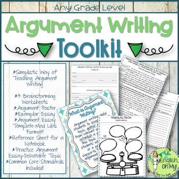 Image result for Argument Writing Worksheets