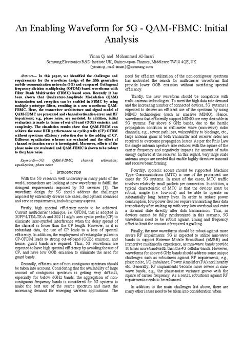 FBMC - Leture notes - An Enabling Waveform for 5G - QAM-FBMC: Initial ...