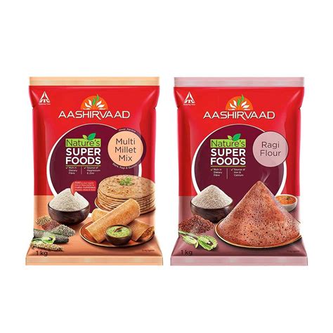 Aashirvaad Nature’s Superfoods Combo Pack- Multi Millet Mix, 1kg and ...