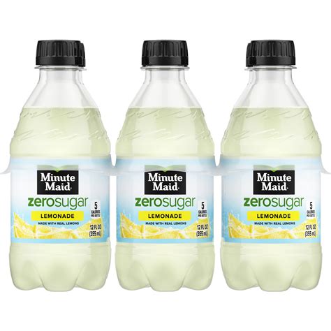 Minute Maid Zero Sugar Lemonade Juice Drink Bottles, 12 fl oz, 6 Pack ...