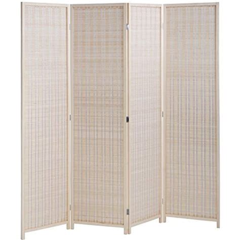 FDW Bamboo 4 Panel Room Divider Folding Privacy | Ubuy India