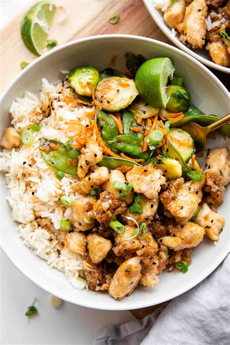 Honey Sesame Chicken Meal Prep Bowls - Jar Of Lemons