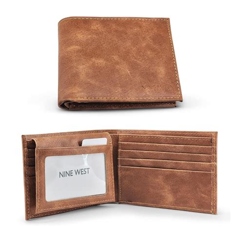 Buy NINE WEST Slim Wallets for Men Minimalist Mens Wallet with Recycled ...