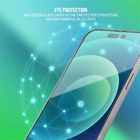 Blueo Anti Blu Ray Eye Protection HD Tempered Glass for iPhone 14 Pro ...