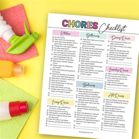 Chore List Printable - prntbl.concejomunicipaldechinu.gov.co