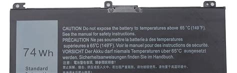 Laptrix 74Wh Type 357F9 71JF4 Battery Compatible with Dell Inspiron 15 ...