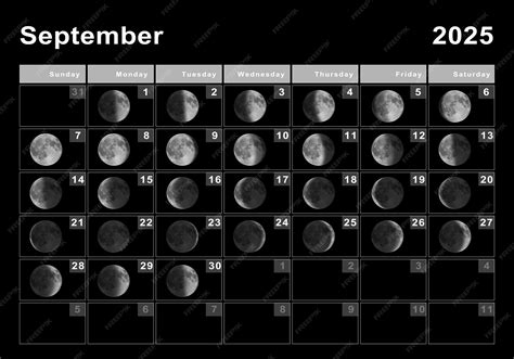 Septiembre 2025 Calendario lunar, Ciclos lunares, Fases lunares | Foto ...