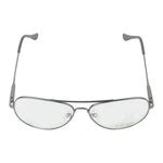 Vintage Silver Gun Metal Frame Poly Carbonate Clear Lens Full Rim ...
