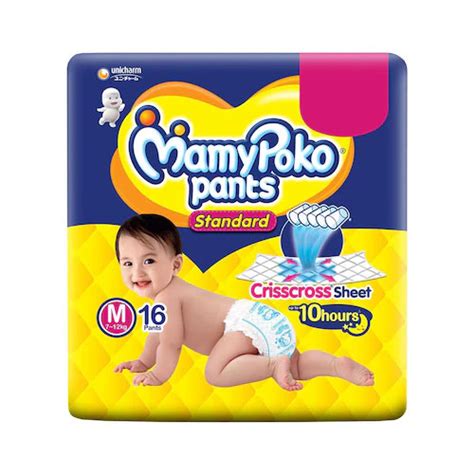 MamyPoko Baby Diaper Pants (M Size) 16 count (7 - 12 kg) in APkart ...